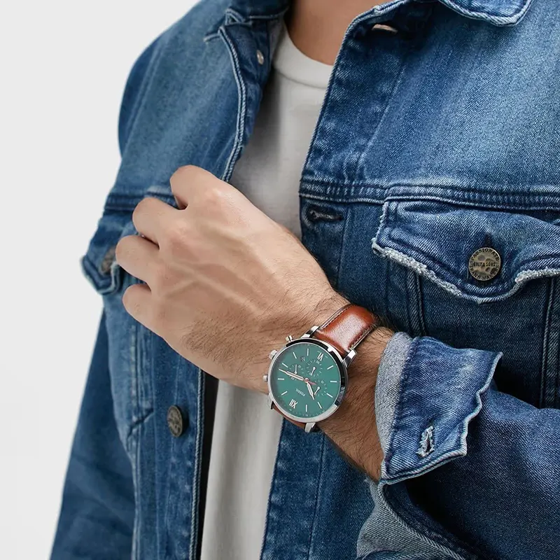 Fossil Neutra Chronograph Leather Strap Men's Watch- FS5735